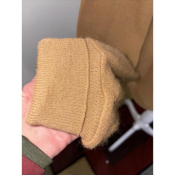 Izod Lacoste Sweater V-Neck Vintage Grandpa Men's XL USA Orlon Acrylic Brown - Picture 5 of 6